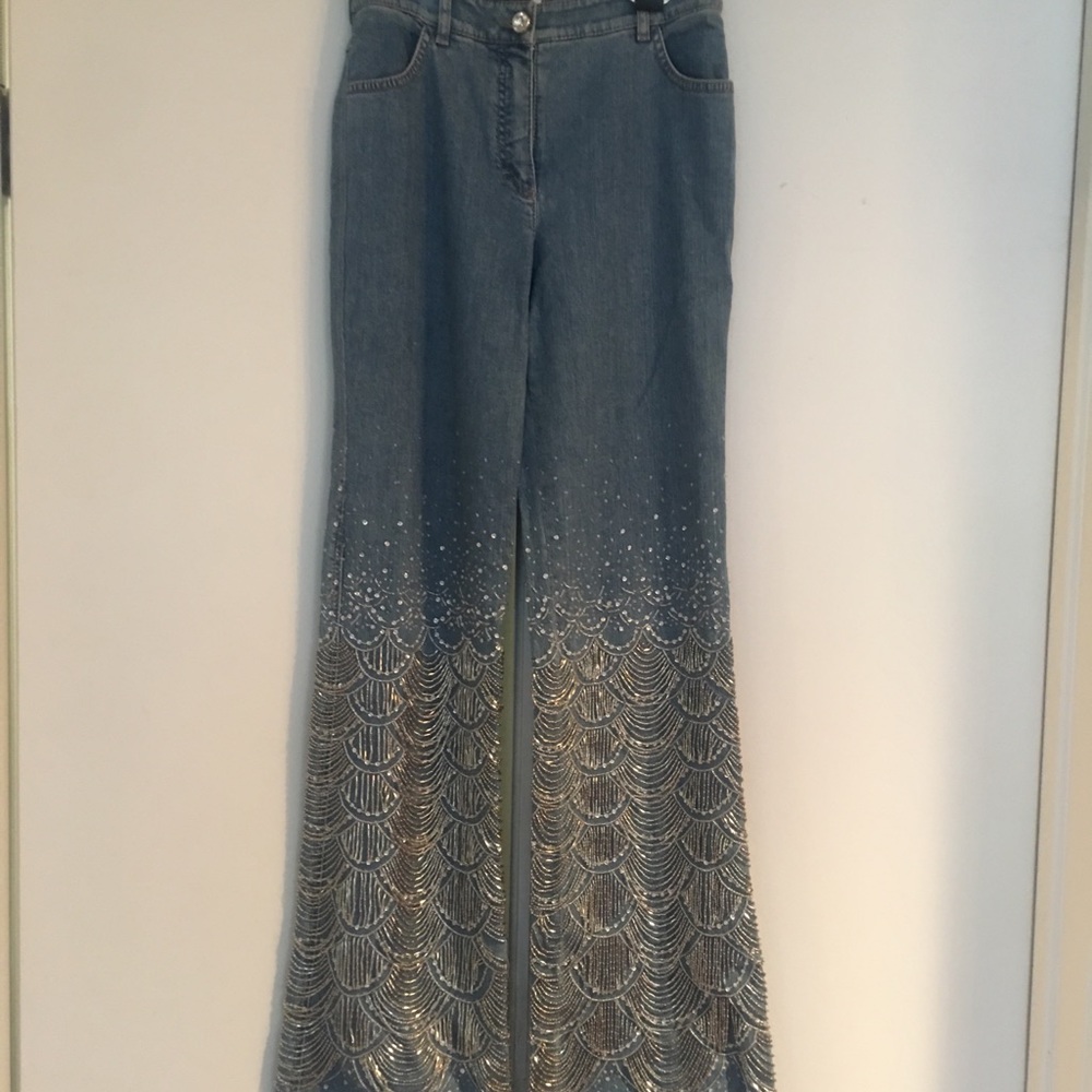 Escalating beaded jeans vintage 1990’s sequence